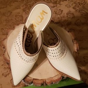 Lillian Woven Heel Mules